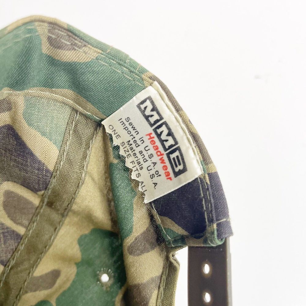 Vintage Whitetail Camouflage Embroidered Hat Hunting Made In USA Baseball Cap - Picture 4 of 4